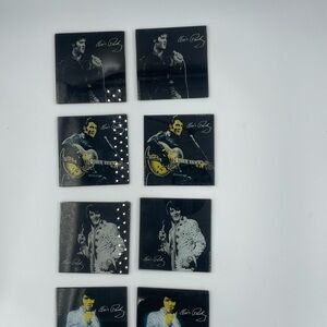 Elvis Presley Coasters Set 4x4 inches. Set of 8. Preowned. Collectable